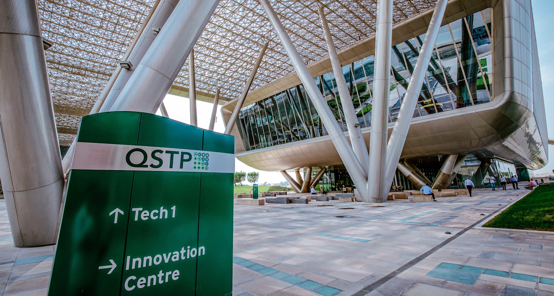 QSTP campus and Innovation Centre sign in daylight